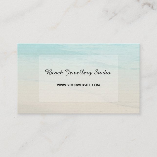 Carte De Visite Yoga de plage (Devant)