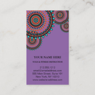 Carte De Visite Yoga élégant de logo de fleur de Lotus