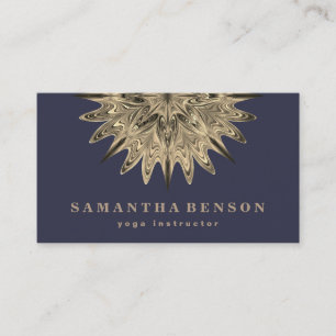 Carte De Visite Yoga élégant de logo de fleur de Lotus