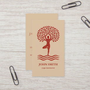 Carte De Visite Yoga Élégant Moderne