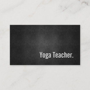 Carte De Visite Yoga enseignant Cool Black Metal Simplicité