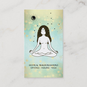 Carte De Visite *~* Yoga Goddess Celestial Moon Magic Boho 3e Eye