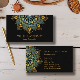 Carte De Visite Yoga Gold Mandala