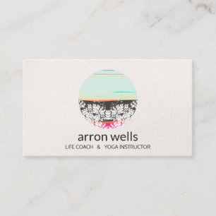 Carte De Visite Yoga Holistic Health and Healing Arts Sunrise Logo