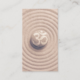 Carte De Visite YOGA Instructeur Zen OM symbole Pebble sur Sable R