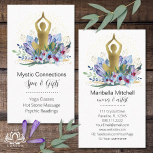 Carte De Visite Yoga Instructor Energy Healer Crystals Reiki Spa