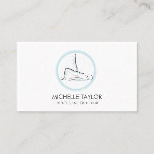 Carte De Visite Yoga Instructor Pilates Fitness Modern Namaste Bus