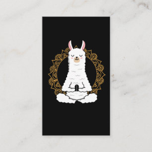 Carte De Visite Yoga Llama Alpaca Namaste détente Animal