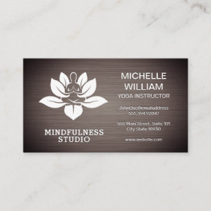 Carte De Visite Yoga   Logo Lotus Flower