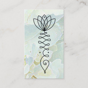 Carte De Visite ~* Yoga Lotus Pastel Massage Reiki Healer Peony