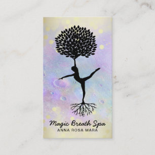Carte De Visite *~* Yoga Lune méditation d'or femme méditation Min