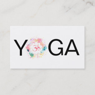 Carte De Visite *~* Yoga Mandala OM Aum Lotus Professeur Instructe