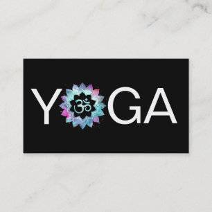Carte De Visite *~* Yoga OM Aum Lotus Enseignant Mandala