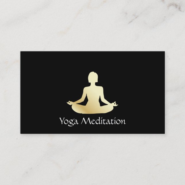 Carte De Visite Yoga (or) (Devant)