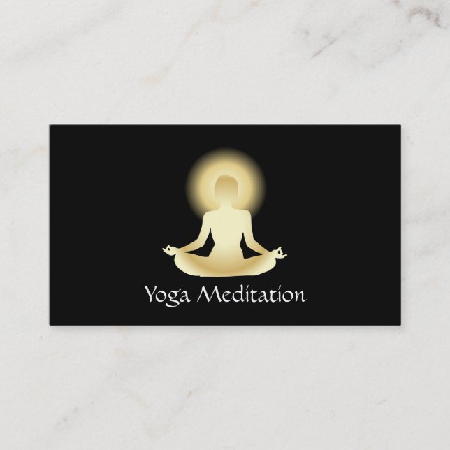 Carte De Visite Yoga (or) Lumière (Devant)