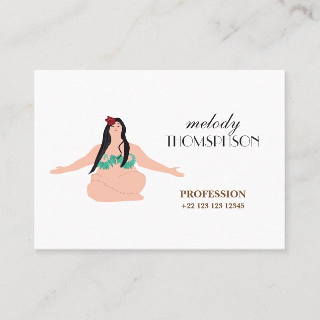 Carte De Visite Yoga personnalisé (Devant)