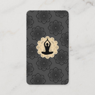 Carte De Visite Yoga Pose Lotus Motif