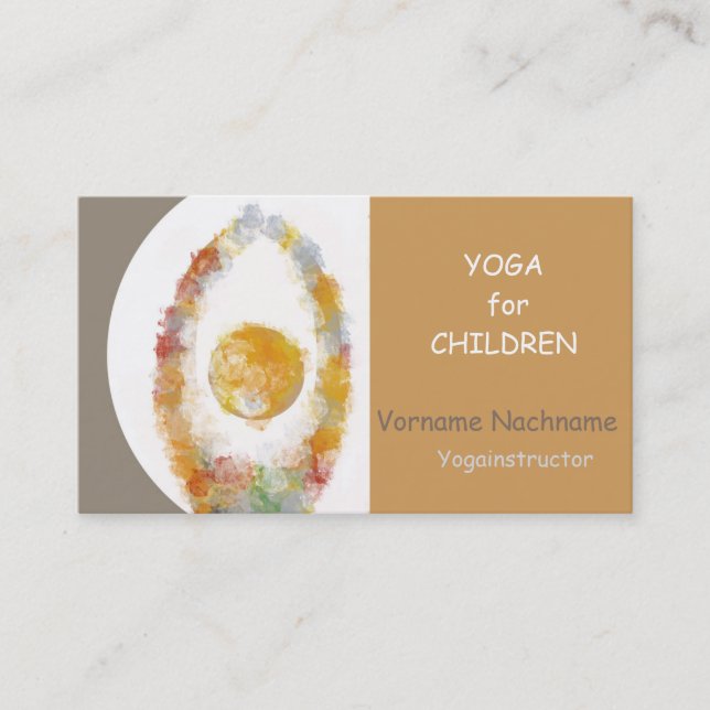 Carte De Visite Yoga pour enfants (Devant)