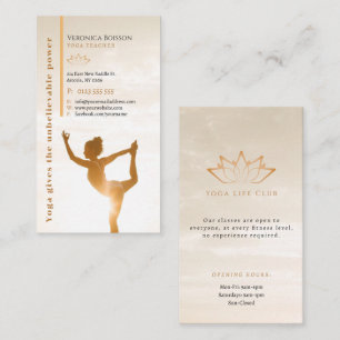 Carte De Visite Yoga Professeur professionnel