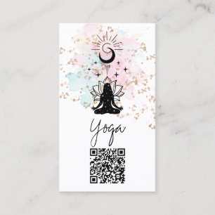 Carte De Visite *~*Yoga QR AP33 Rainbow Spiritual Lotus