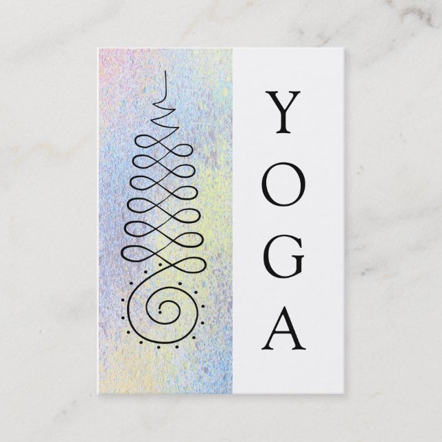 Carte De Visite Yoga sacré de pastel de chemin d'éclaircissement (Devant)