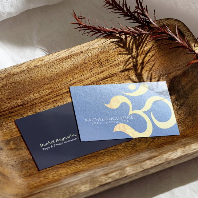 Carte De Visite Yoga Studio Méditation Instructeur Vie Coach OM (Créateur téléchargé)