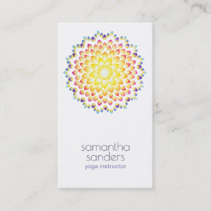Carte De Visite Yoga Teacher Radius Art Rainbow Mandala