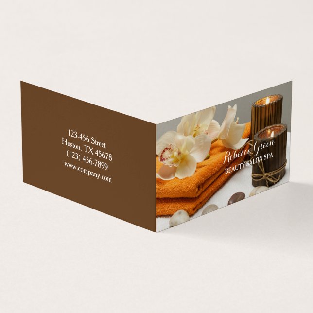 Carte De Visite Yoga Zen Aromathérapie SPA de soins de la peau Mas (Extérieur)