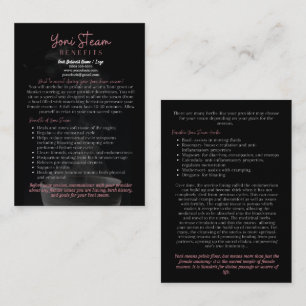 Carte De Visite Yoni Steam Avantages Infocard