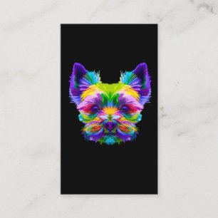 Carte De Visite Yorkshire géométrique Terrier Yorkie Art L'amour a