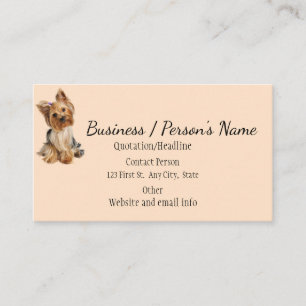 Carte De Visite Yorkshire Terrier Chien Animaux Animaux Animaux Lo