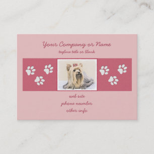 Carte De Visite Yorkshire Terrier Peinture - Cute Original Chien A