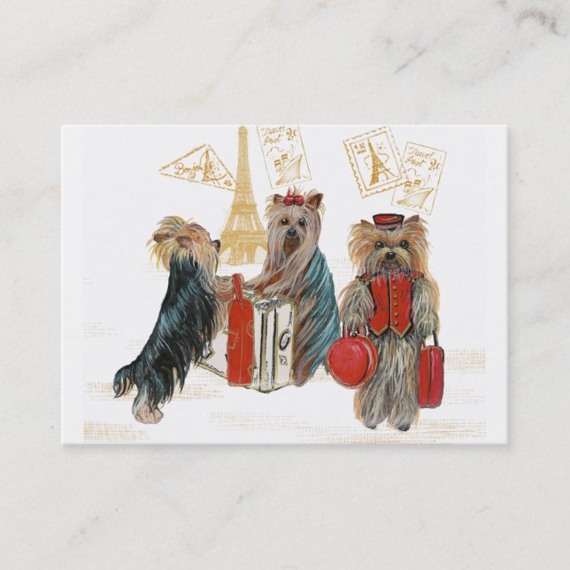 Carte De Visite Yorkshire : Voyage de Terriers (Devant)