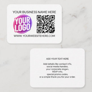 Carte De Visite Your Business Company Team Logo & QR Code & Text