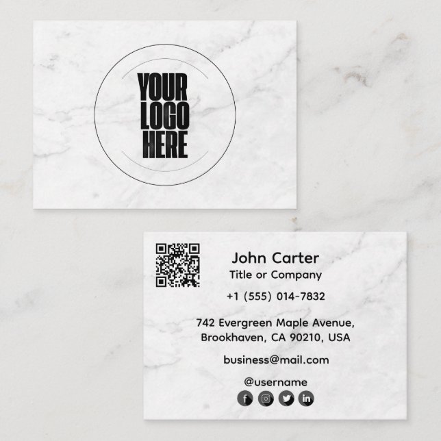 Carte De Visite Your Logo Here Custom (Devant / Derrière)