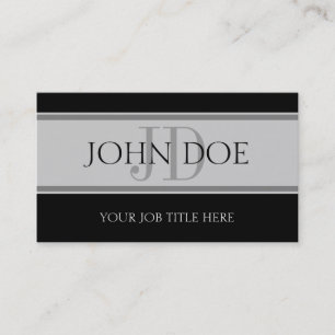 Carte De Visite YourJobTitle! Argent à bandes