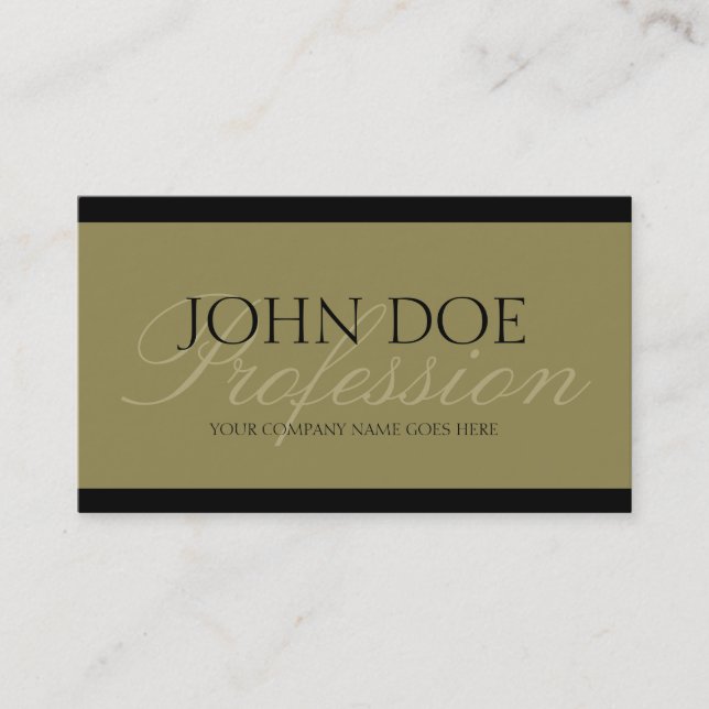 Carte De Visite YourJobTitle ! Manuscrit antique d'or (Devant)