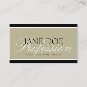 Carte De Visite YourJobTitle ! Manuscrit bronzage/blanc/frontières