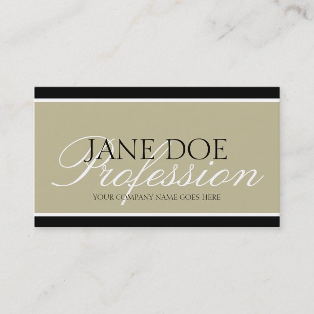 Carte De Visite YourJobTitle ! Manuscrit bronzage/blanc/frontières (Devant)