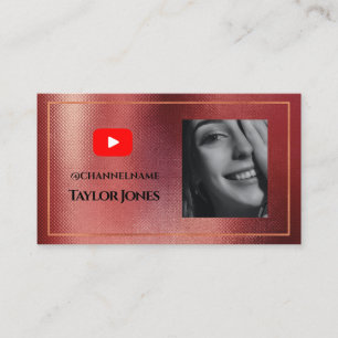 Carte De Visite YOUTUBE Channel Advertisement QR Code Photo