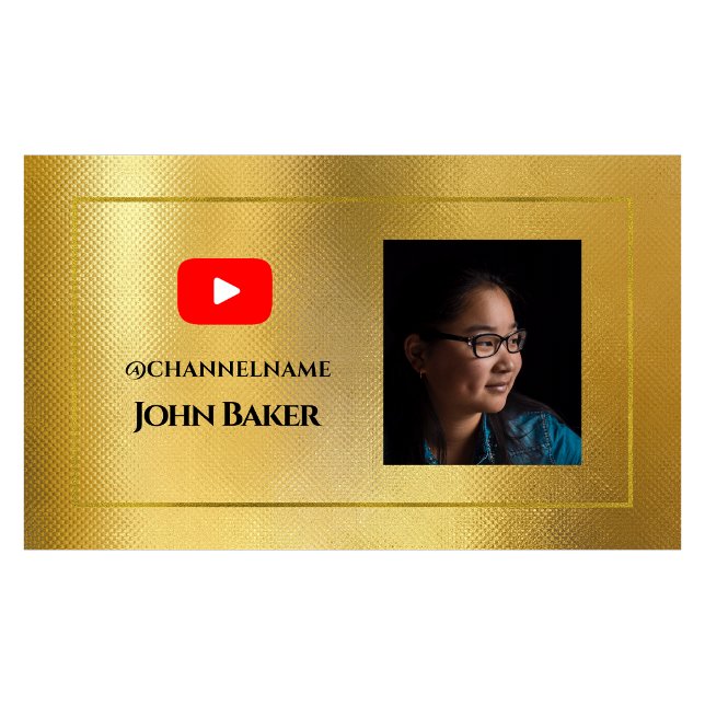 Carte De Visite YOUTUBE Channel Advertisement QR Code Photo (Créateur téléchargé)