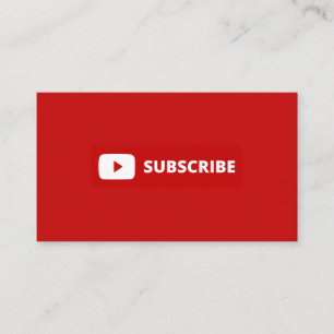 Carte De Visite Youtube Youtuber S'abonner