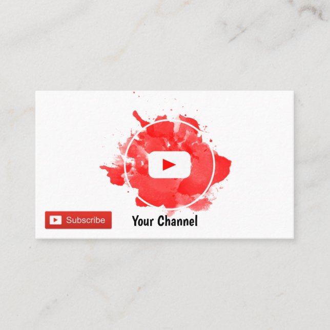 Carte de visite Youtuber (Devant)