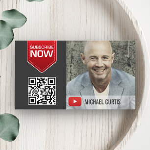 Carte De Visite YouTuber moderne Chaîne YouTube