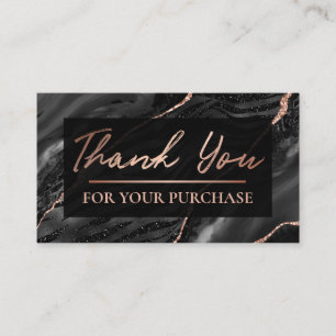 Carte De Visite Zebra Print Rose Merci Or pour votre achat
