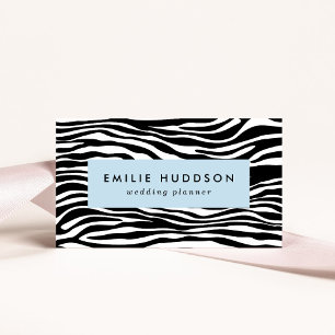 Carte De Visite Zebra Print, Zebra Stripes, Noir Et Blanc