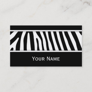 Carte De Visite Zebra rayures motif + votre arrière - plan & idées