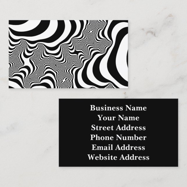 Carte De Visite Zebra Stripes (Devant / Derrière)