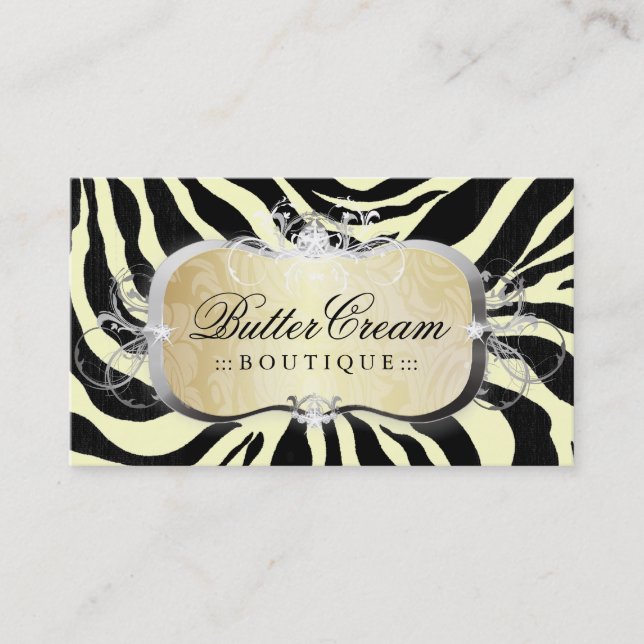 Carte De Visite Zèbre somptueux de plateau de 311 Buttercream (Devant)