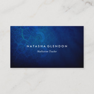 Carte de visite Zen de Mandala bleu profond